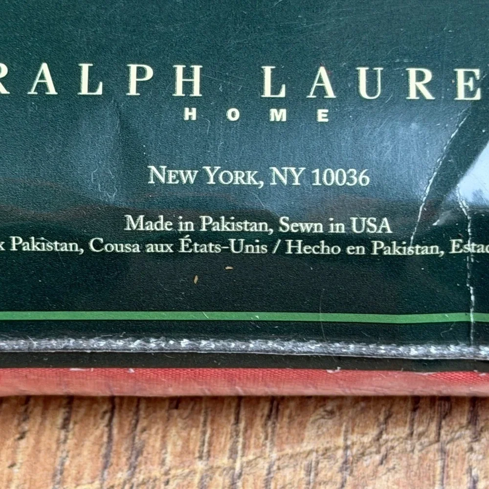 Lauren Ralph Lauren King Flat Sheet Melon Solid 250TC Cotton New in Package